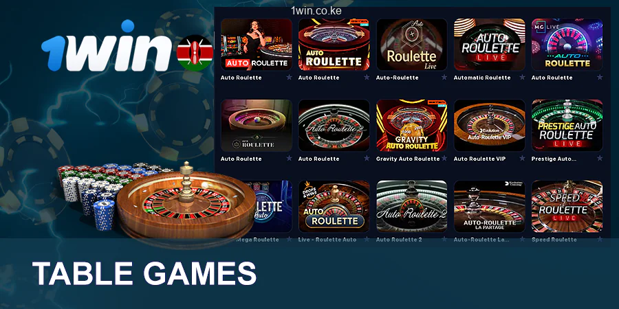 Table games on 1win Online Casino