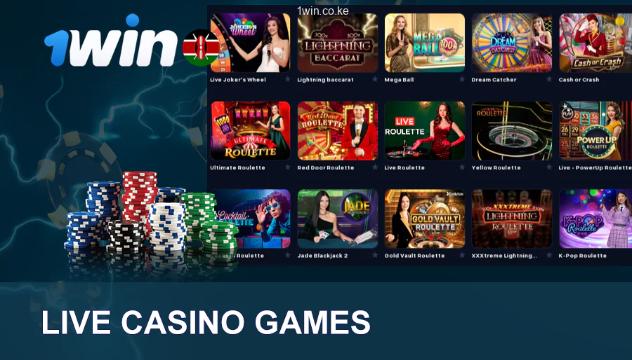 Live casino games on 1win in Kenya