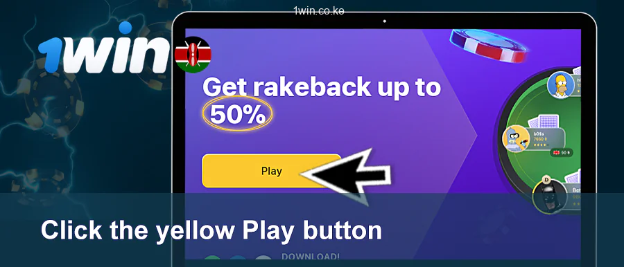 Click On The Button On The 50% Promotion Banner on 1Win