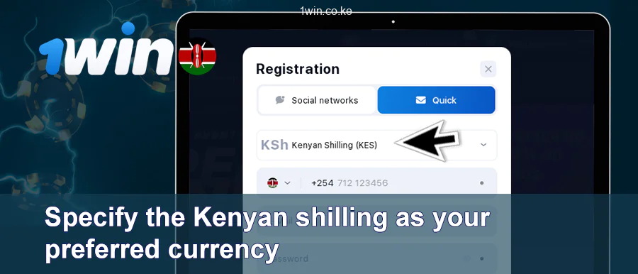 Specify The Kenyan Shilling on 1Win